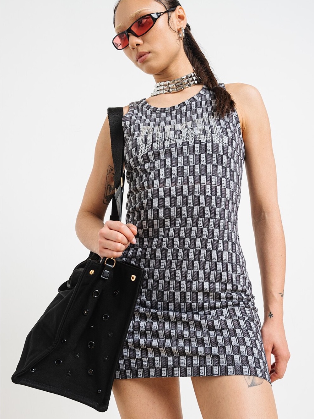 Diesel Jersey Logo mini dress